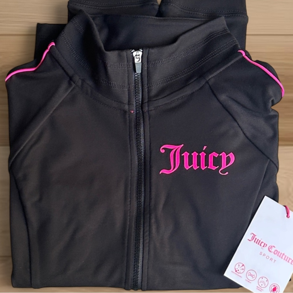 *SOLD* 🎀 Contrast Piped Collared Track Jacket Juicy Couture Medium NWT - Picture 2 of 9